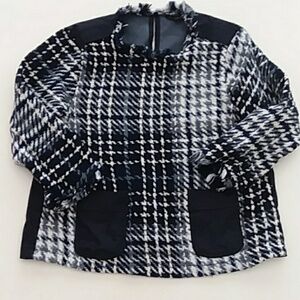 Zara Basics medium Navy blue Tweed denim top